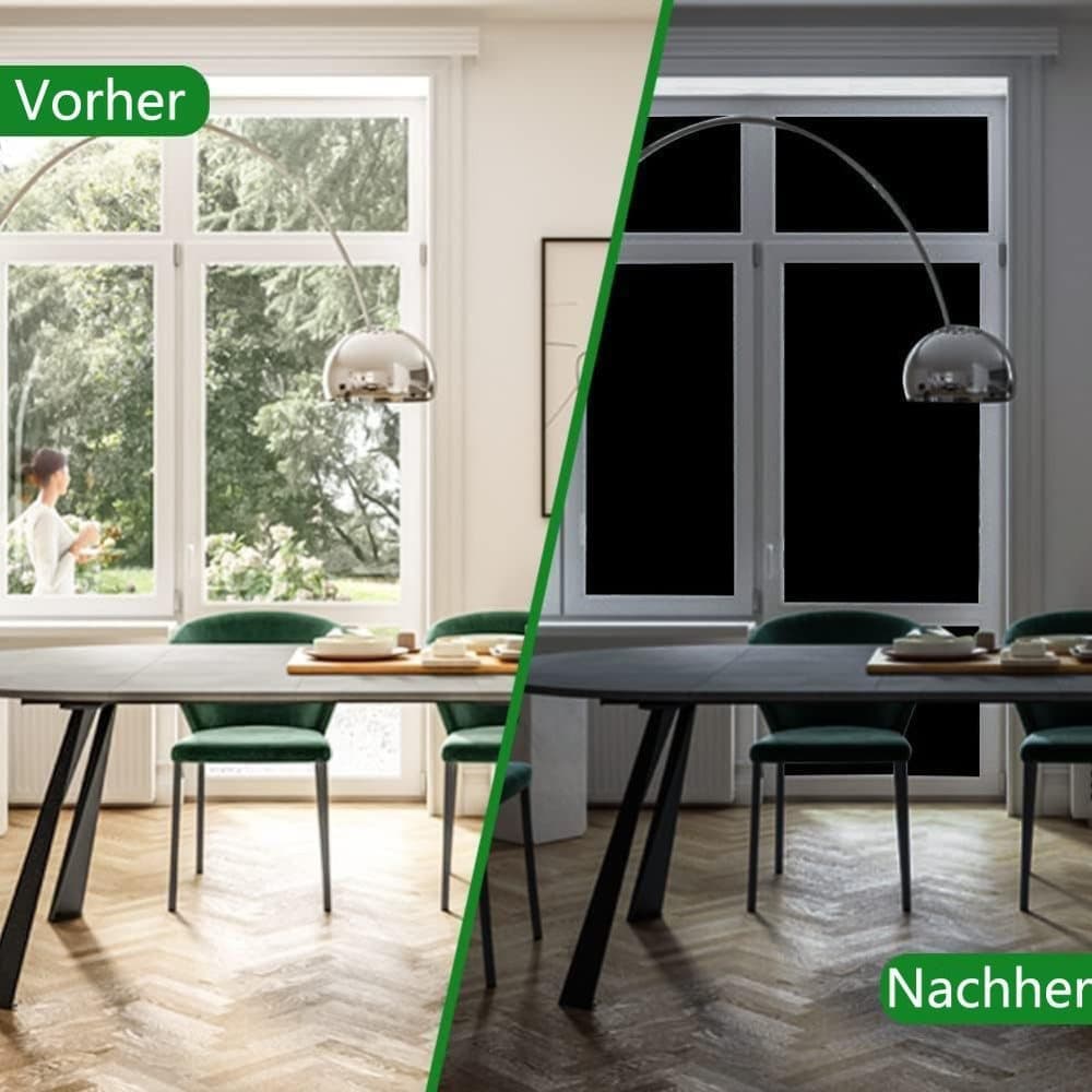 50cmx5m Self-adhesive window film mirror reflective for sun protection UV protection and privacy blocks heat and UV radiation, Black