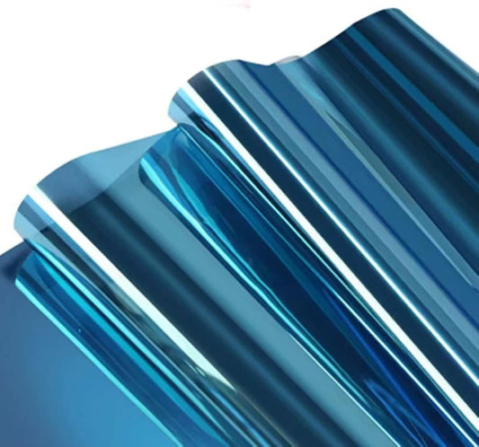 Self-adhesive Window Film Mirror Reflective Sun Protection UV Block Heat Privacy, 40cmx5m, Blue