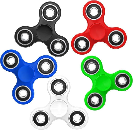 5-Pack Fidget Spinner Sensory Toys for Stress Relief, Multiple Colors