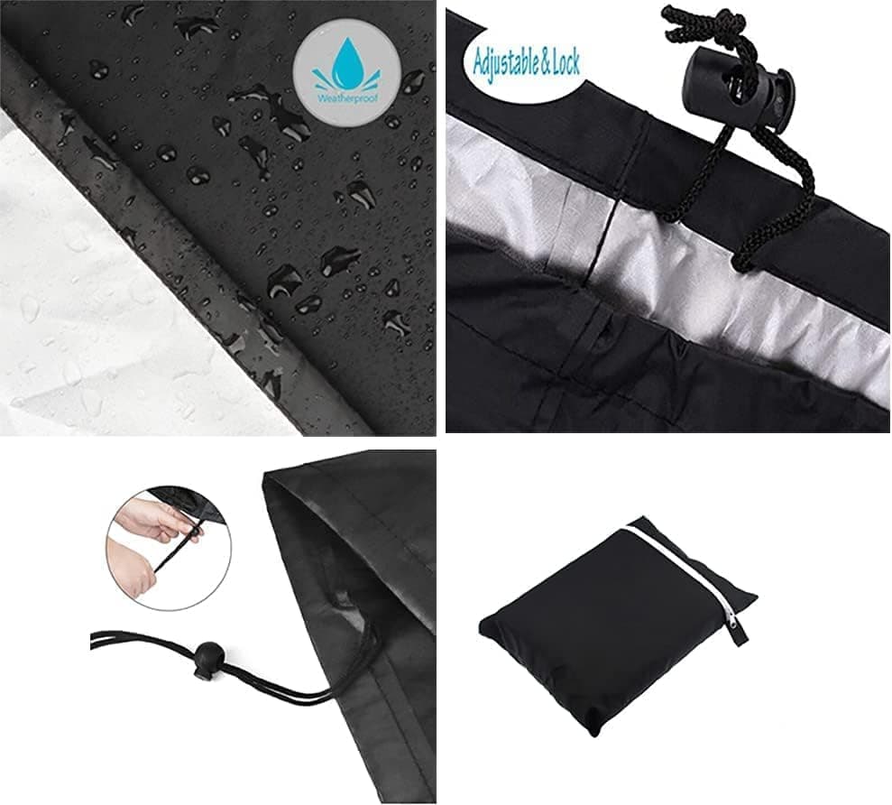 Waterproof Grill Cover 210D Oxford with UV Protection, 145x61x117 cm