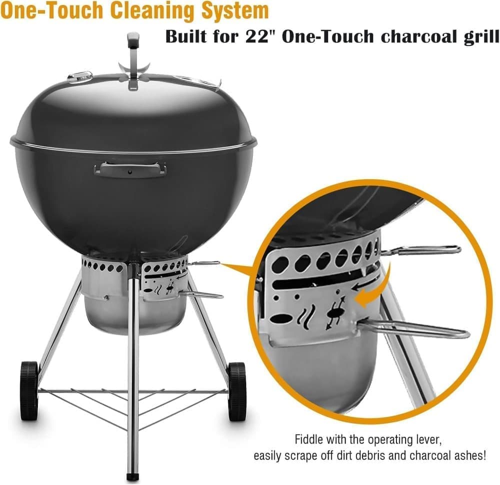 Weber One-Touch Cleaning System Kit, Heat Resistant and Easy to Install, 22-1/2-Inch