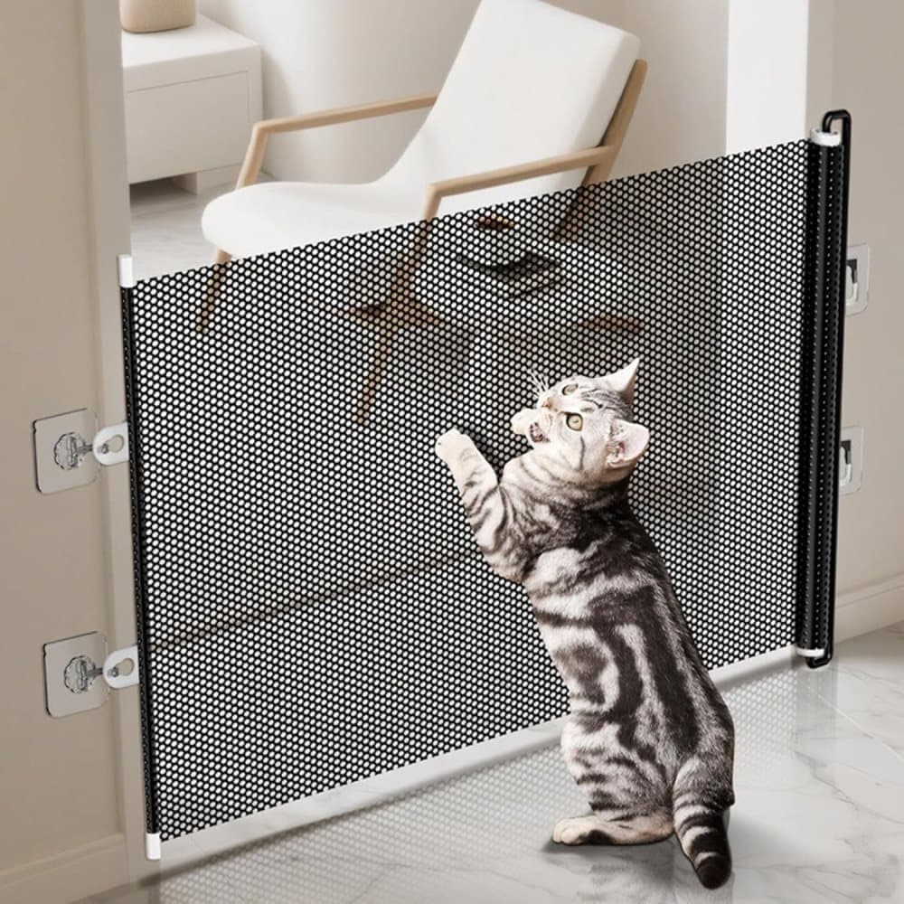 Child Safety Gate Removable for Indoors, 40x125 cm, Compatible with Children & Pets, Black