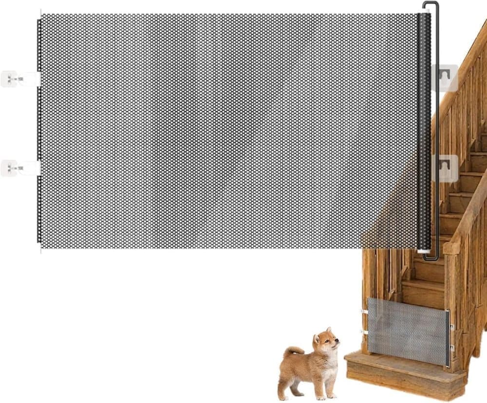 Child Safety Gate Removable for Indoors, 40x125 cm, Compatible with Children & Pets, Black