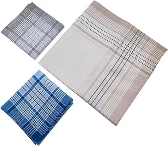 12-Piece Men's Cotton Napkin Set, 40x40 cm