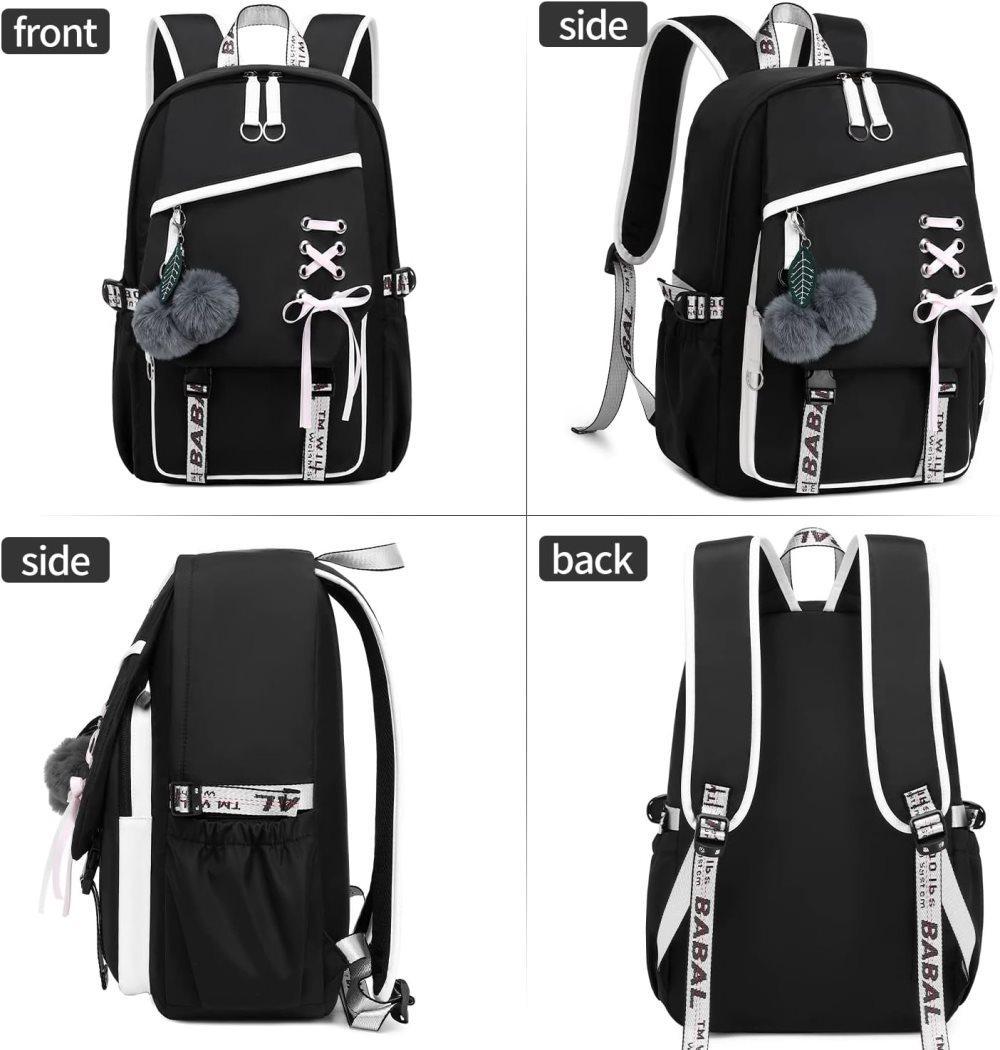 Waterproof Children Backpack for School, Durable Large Capacity Comfortable to Carry, Black