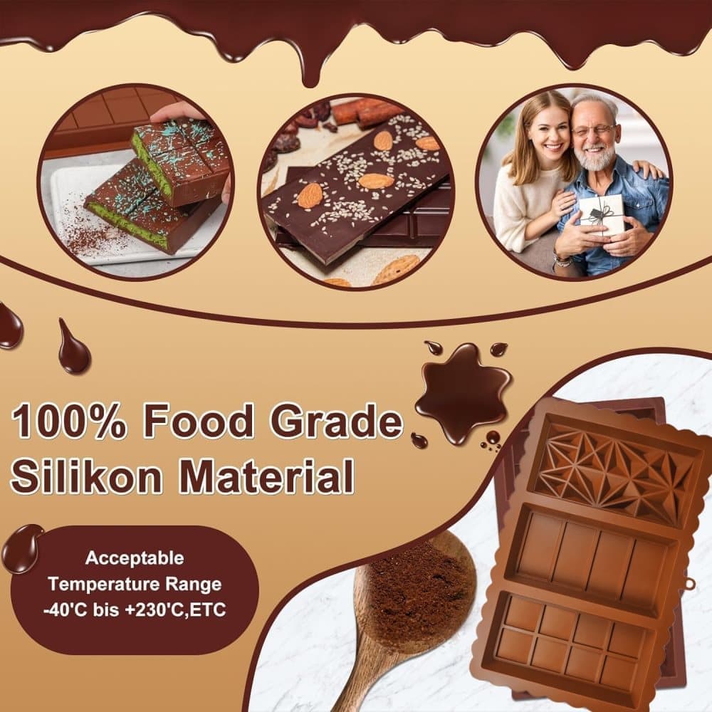 3-in-1 Chocolate Mold, Silicone BPA-Free, for Dubai