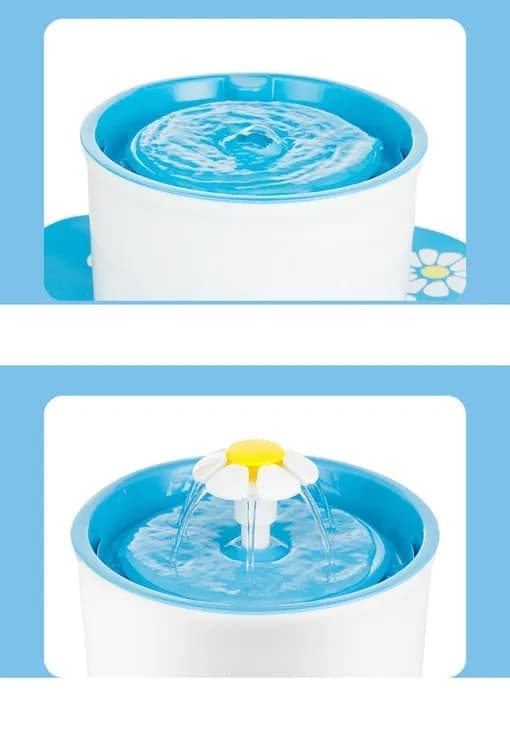 1.6L Round Pet Water Fountain for Cats and Dogs, Green