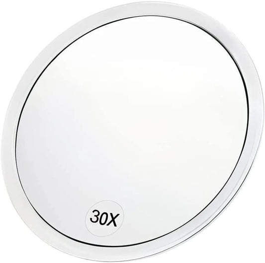 20X/30X Magnification Makeup Mirror with Tweezers, White, 30X