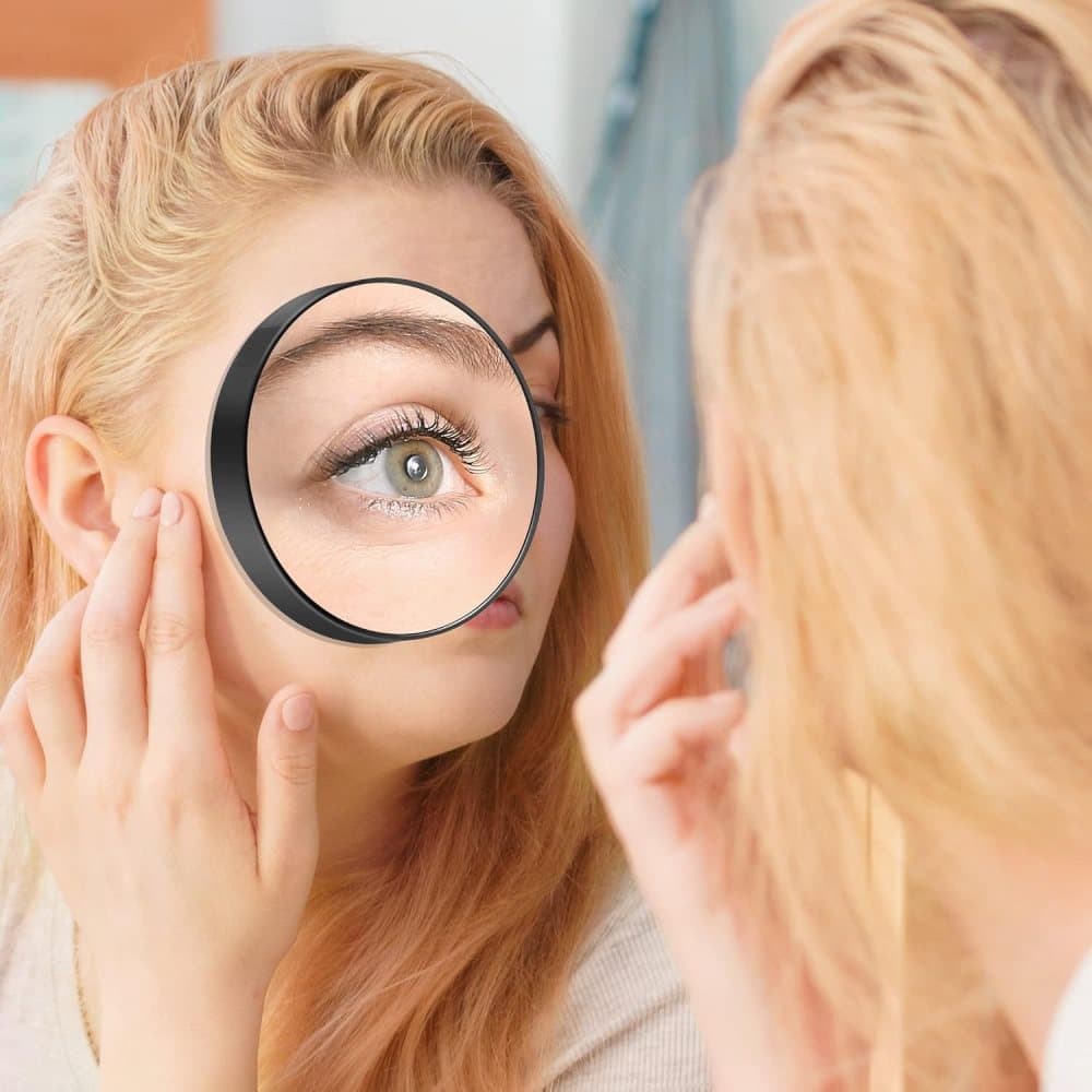 20X 30X Magnification Makeup Mirror with Tweezers, White, Practical Makeup Tool