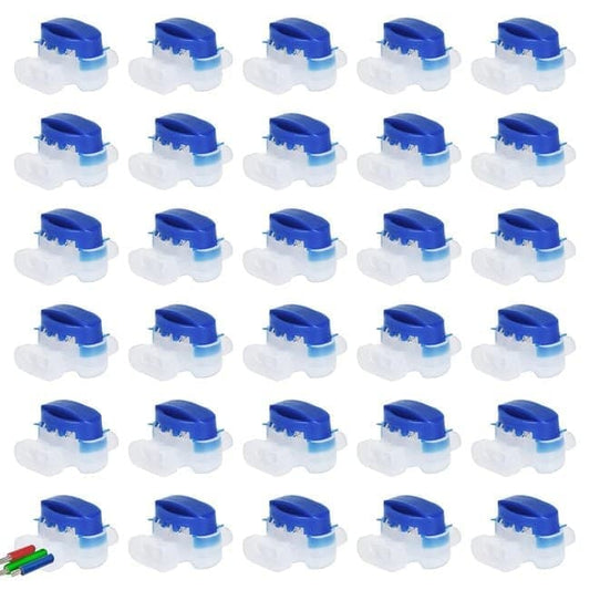 30 Pack Gel-filled Cable Connectors for Robotic Lawn Mower, Waterproof ABS with Resin for Garden Electrical Wire Repair, 30pcs