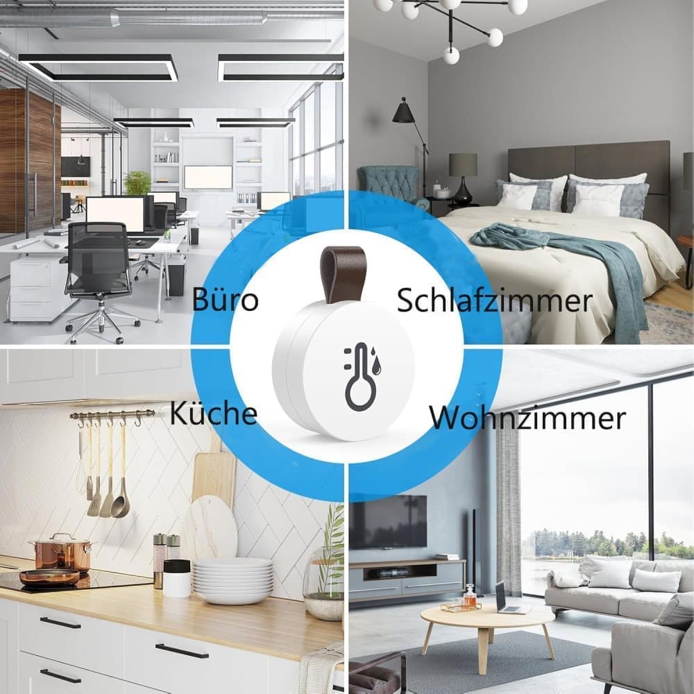Wireless Bluetooth Thermometer Hygrometer with App Data Storage and Display