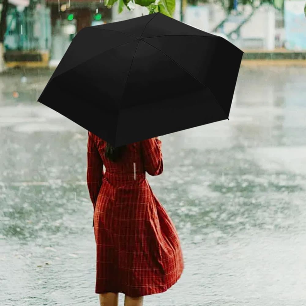 UV-protective folding umbrella wind-resistant lightweight waterproof travel beach everyday use, Blue