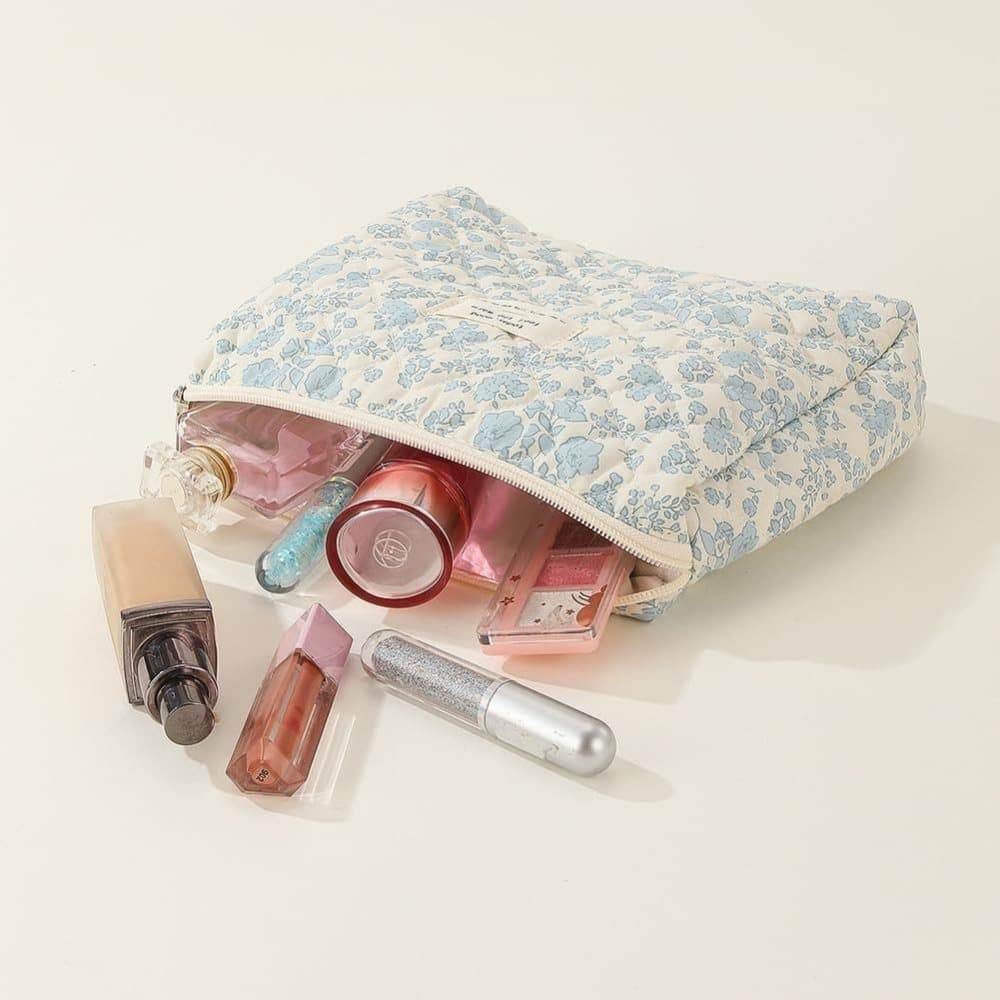 3-Piece Floral Makeup and Toiletry Travel Bag, Size 1