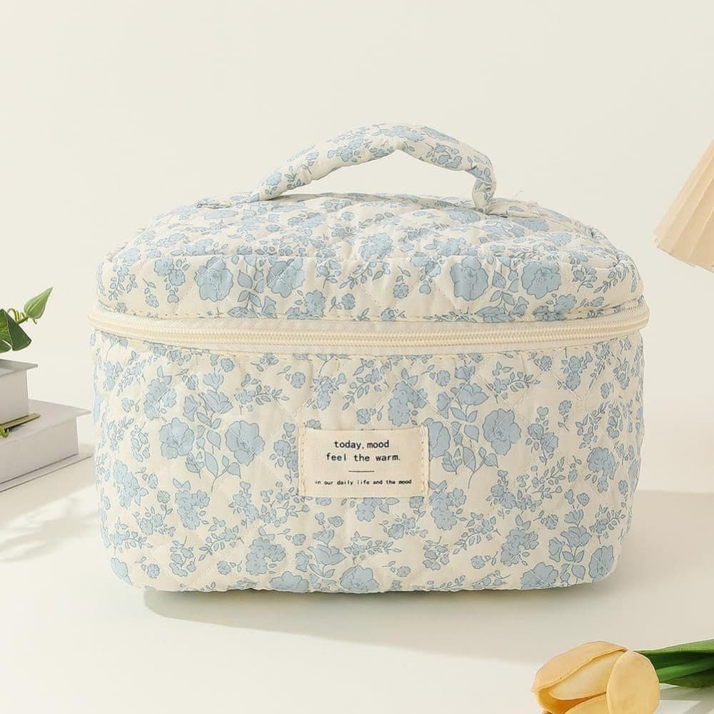 3-Piece Floral Makeup and Toiletry Travel Bag, Size 1