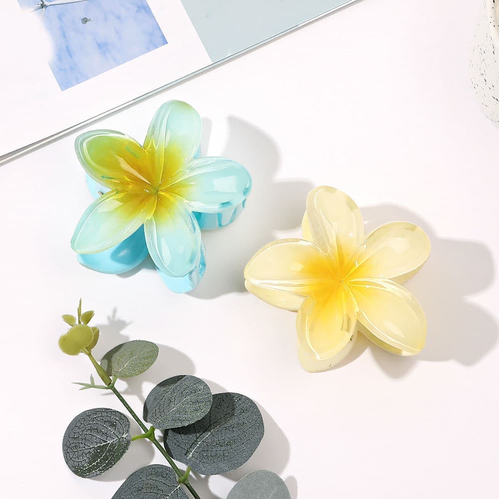Anti-Slip Flower Hair Clips 4-Pack, Non-Slip Floral Hair Accessories for Women and Girls