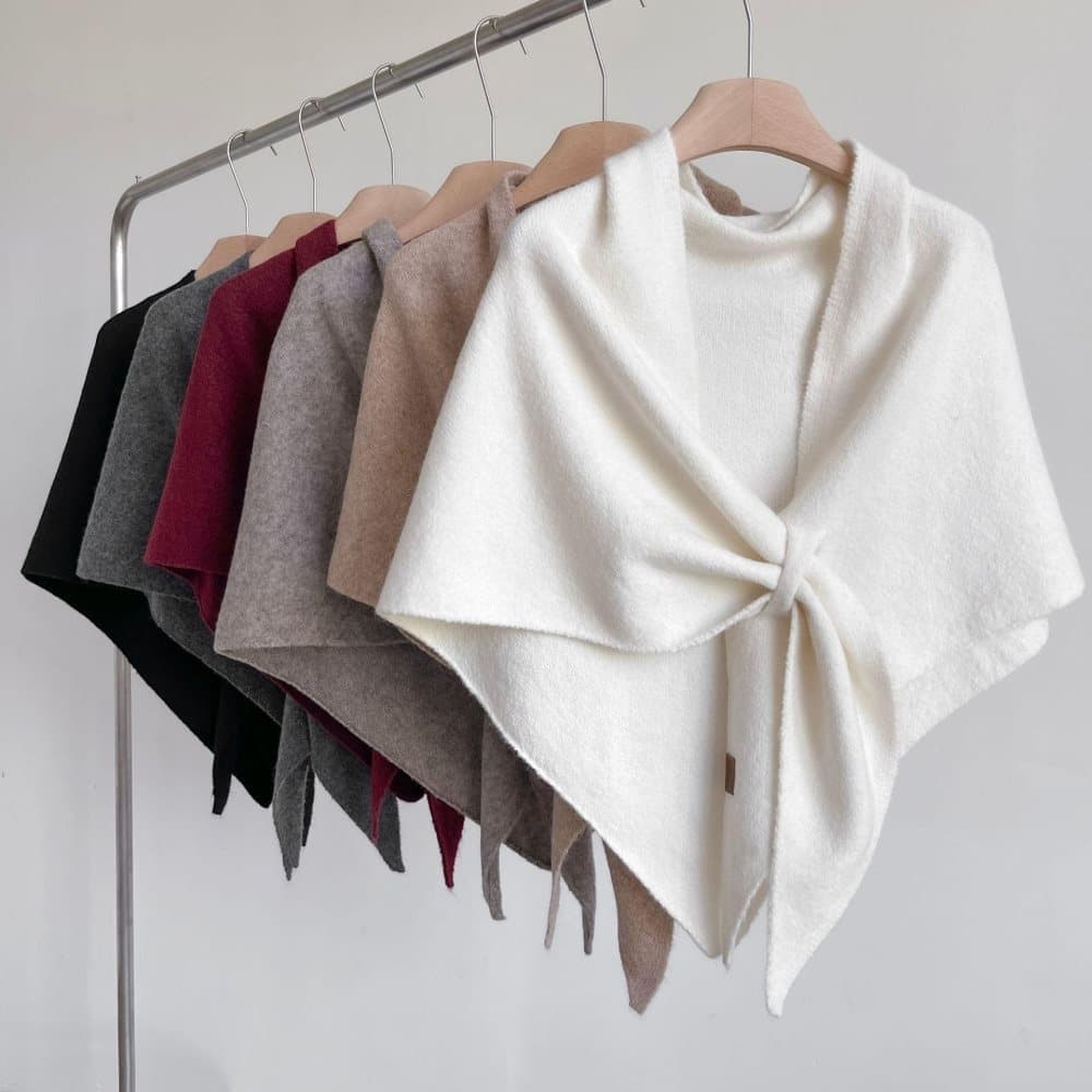 Women's Faux Cashmere Shawl Scarf Warm Extra-Long Triangular Wrap, 180 x 70 cm, Red, Ideal for Party Wedding Evening Outfits