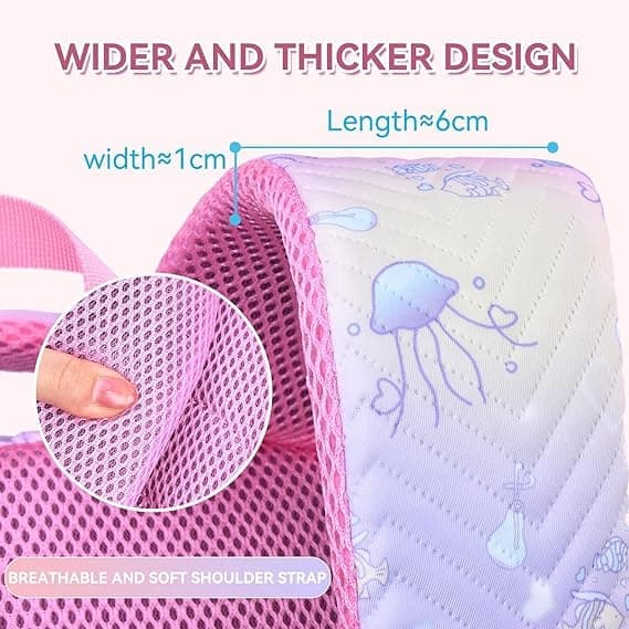 3-Piece Girls Backpack Set with Pencil Case and Lunch Bag, Blue, for Elementary & Teenage Students