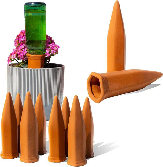 8pcs Clay Cones Watering Cones Plant Water Dispenser, 8cm