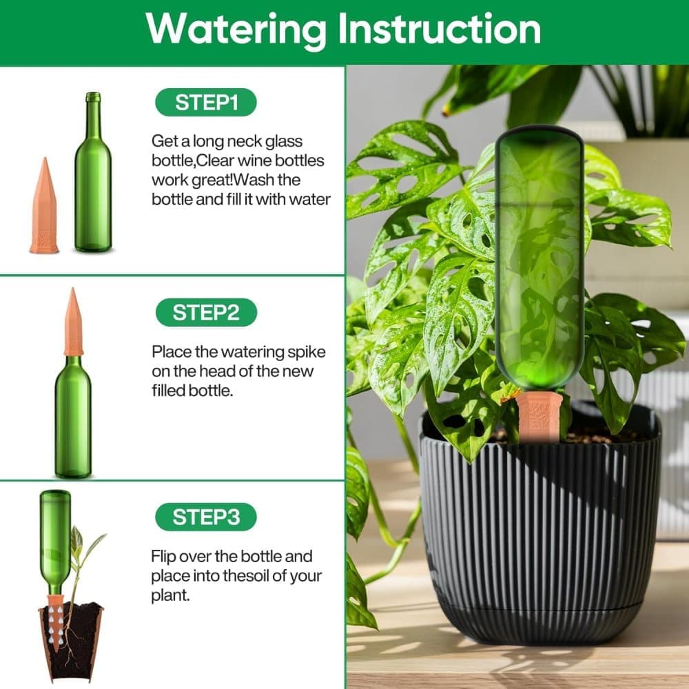 8pcs Clay Cones Watering Cones Plant Water Dispenser, 8cm