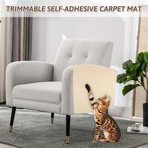 Self-adhesive cat scratching board wall and sofa protector DIY corner mat for cats, 40cm x 200cm, compatible with Wood
