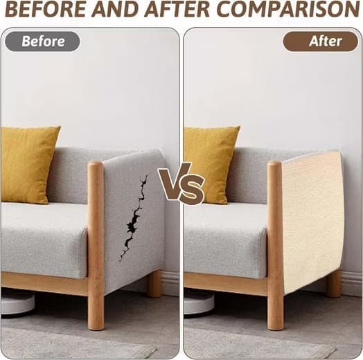 Self-adhesive cat scratching board wall and sofa protector DIY corner mat for cats, 40cm x 200cm, compatible with Wood