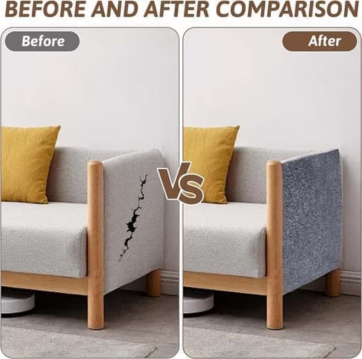 40cm x 200cm Self-Adhesive Cat Scratching Board, Wall and Sofa Protector, DIY Corner Mat for Cats, Dark Gray