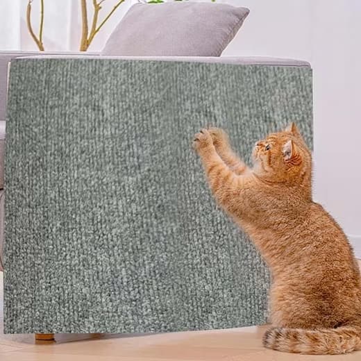 Self-Adhesive Cat Scratching Board, Wall and Sofa Protector for Cats, DIY Corner Mat, Light Gray, 40cm x 200cm