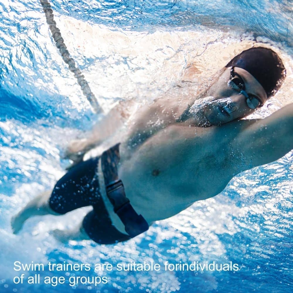 Adjustable Swim Training Belt for Adults and Children, 8-25 Feet, Compatible with Pools