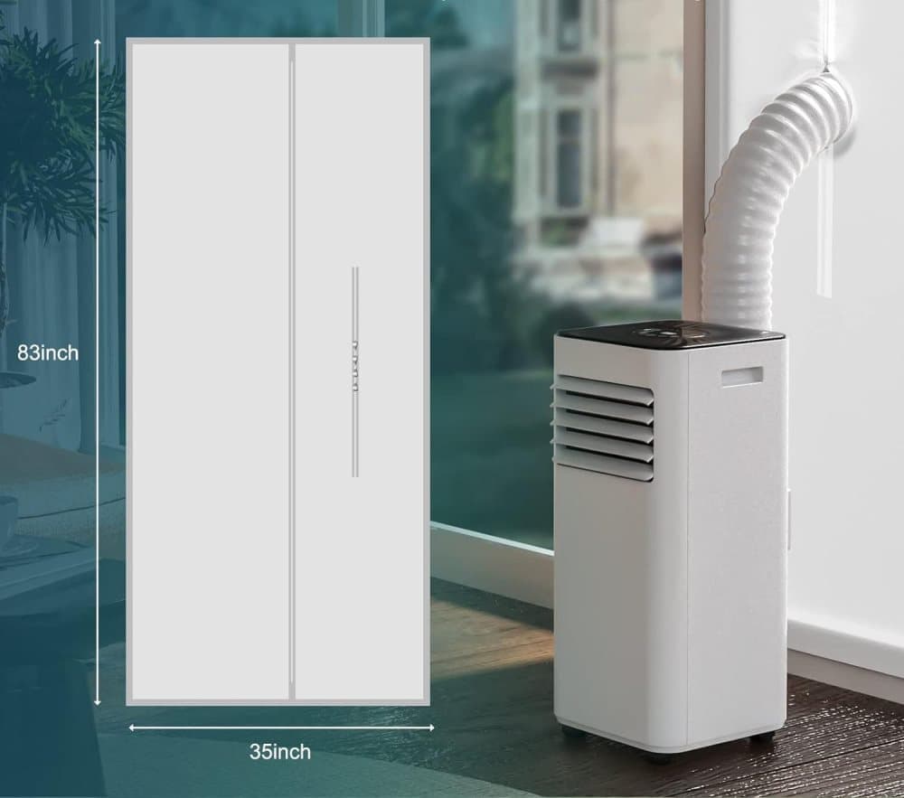 Energy-saving waterproof air conditioning door seal with zipper, easy to handle protective balcony door seal