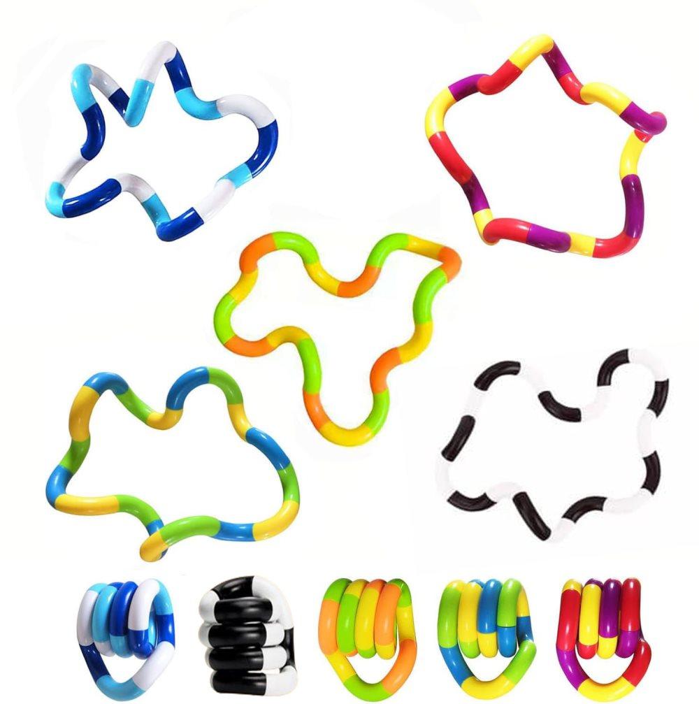5-Pack Multicolor Silent Antistress Spinning Toys, Sensory Fidget Toys for Kids and Adults, Stress Relief, 2.4\