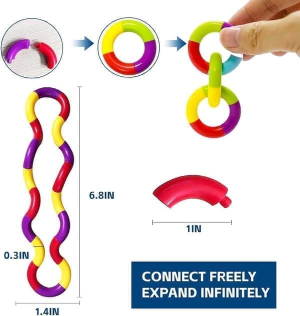 5-Pack Multicolor Silent Antistress Spinning Toys, Sensory Fidget Toys for Kids and Adults, Stress Relief, 2.4\