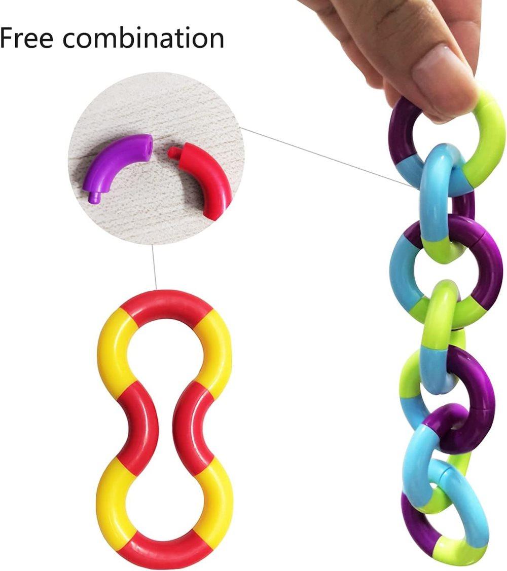 5-Pack Multicolor Silent Antistress Spinning Toys, Sensory Fidget Toys for Kids and Adults, Stress Relief, 2.4\