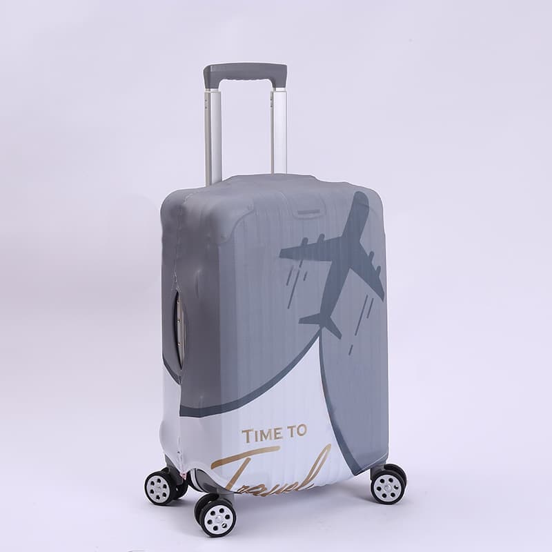 Elastic Suitcase Cover Travel Luggage Protective Cover Scratch Resistant, Gray, Fits Most Trolley Cases, L (25-28 inch)