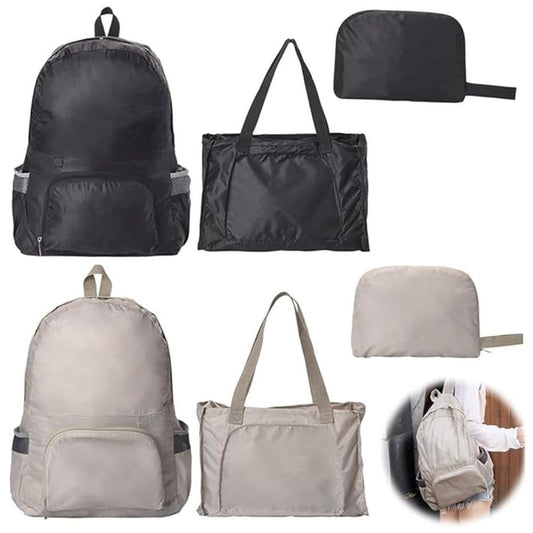 2-Pack Foldable Waterproof Ultralight Backpack for Camping Hiking Travel, Grey, Unisex Outdoor Daily Backpack