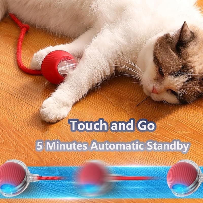 Interactive Cat Toy Ball Electronic Automatic with 3 Modes, Compatible with Cats, Green