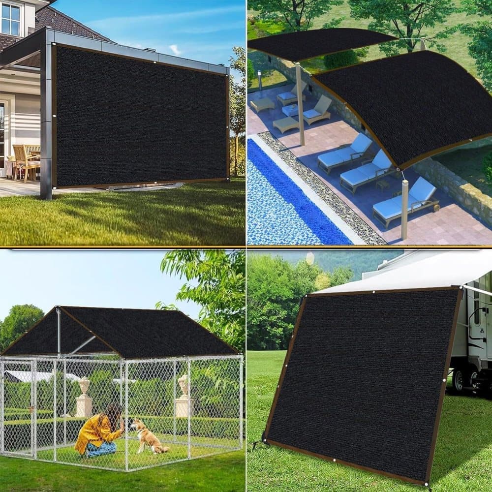 4x10 m HDPE Sun Protection Net UV Heat Insulating Fabric for Garden Greenhouse and Patio, Thick and Dense