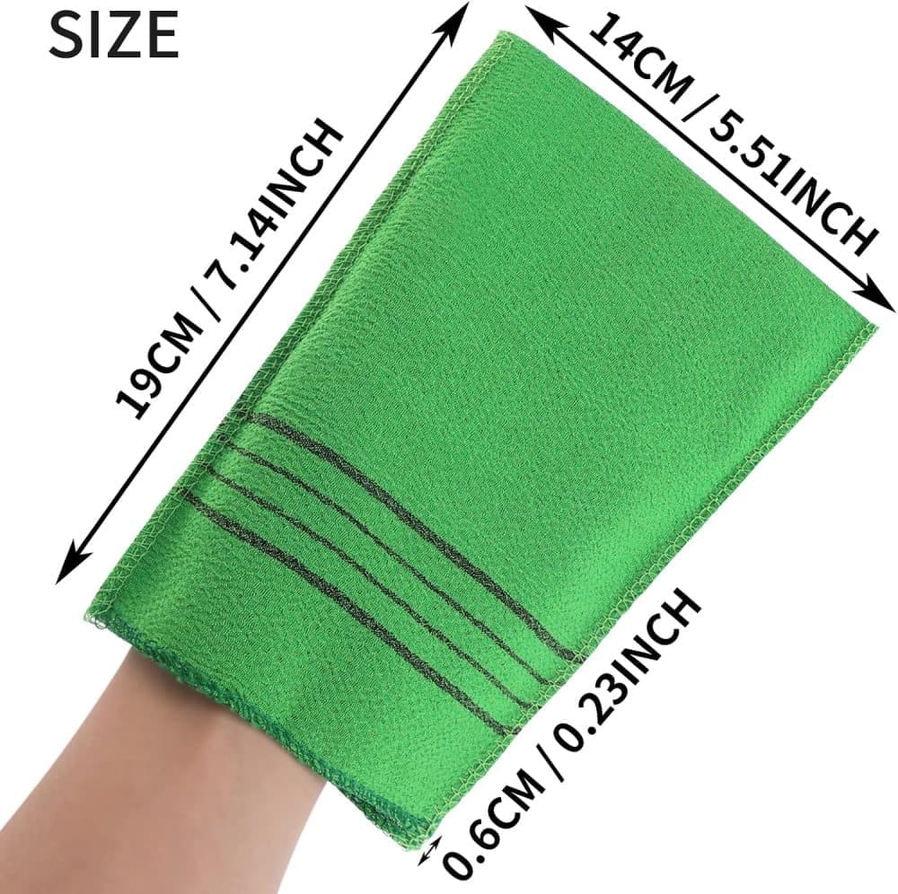 12 pcs Exfoliating Washcloth Scrub Glove Towel for Dead Skin Removal, one size