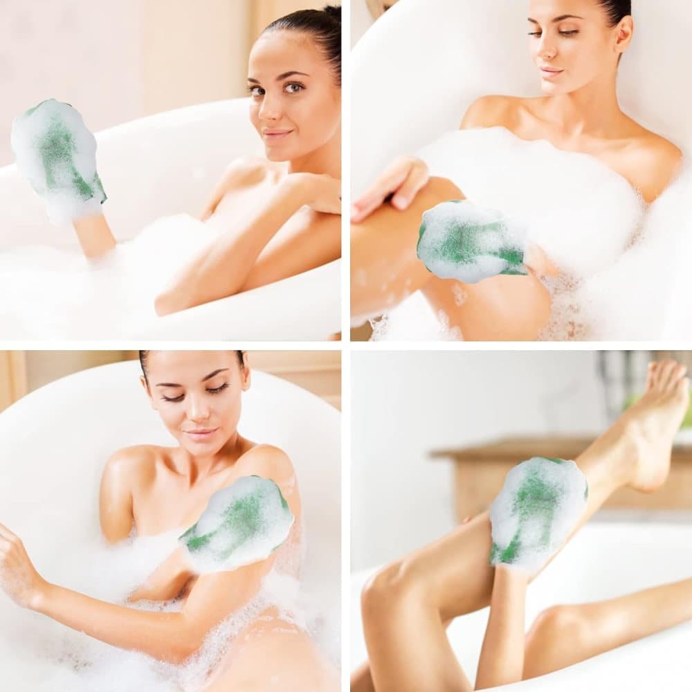 12 pcs Exfoliating Washcloth Scrub Glove Towel for Dead Skin Removal, one size