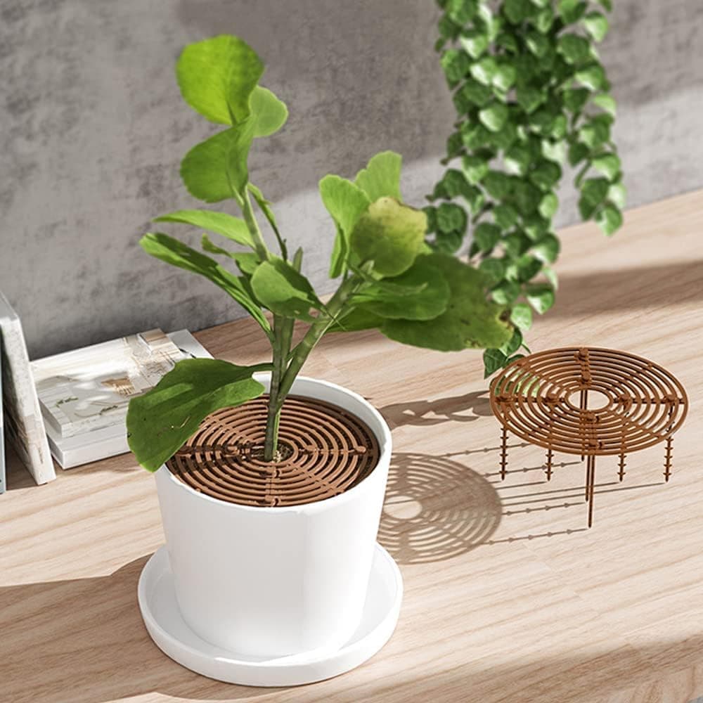 2-Pack Waterproof Cuttable Pot Covers, Prevents Pets from Digging, Compatible with Indoor and Outdoor Gardens, Black, M