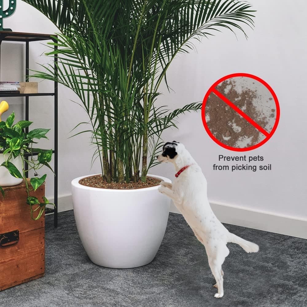 2-pack Brown Pot Covers, Waterproof and Cuttable, Prevents Pets from Digging, Compatible with Indoor and Outdoor Gardens, S
