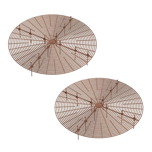2-Pack Waterproof Cuttable Pot Covers, Prevents Pets from Digging, for Indoor and Outdoor Gardens, L, Brown