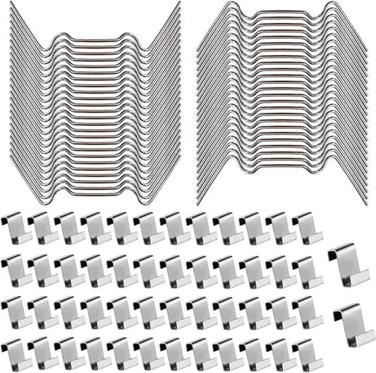 100 silver fixing clips for heating housing glass plate, 100-piece