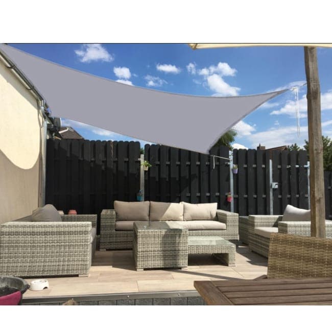 UV Protective Waterproof Sun Sail 1 Piece, 3x5M, Gray for Garden Terrace Pool and Camping