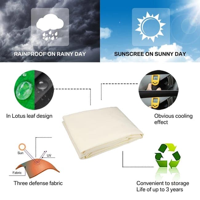 UV Protective Waterproof Sun Sail 1 Piece, 3x5M, Gray for Garden Terrace Pool and Camping