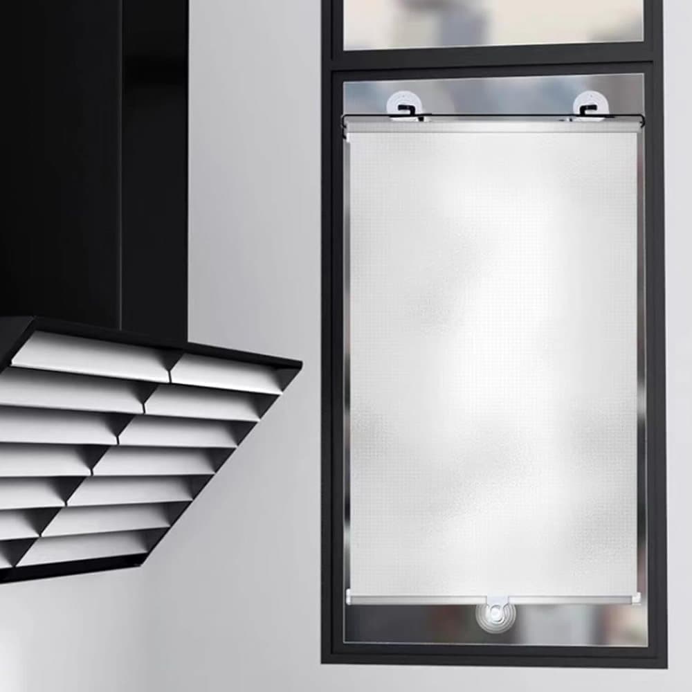 2-Pack Blackout Roller Blinds with Suction Cups, Telescopic Portable Sunshade, Silver, 40×60CM