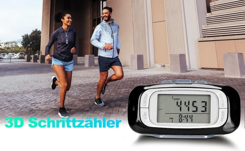 3D Sensor Pedometer, Multifunctional Step Counter for Daily Exercise and Health Tracking