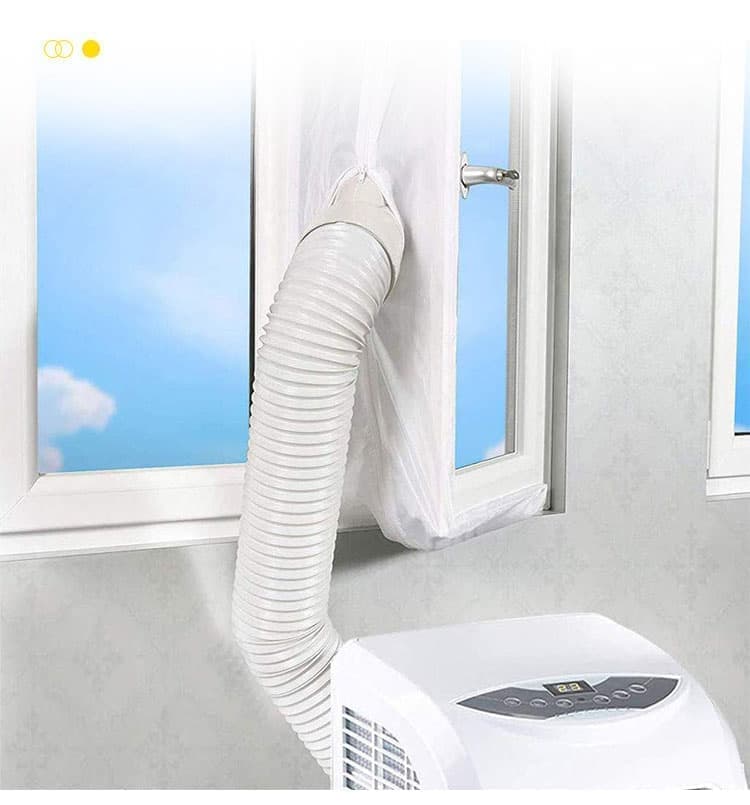 Window Seal for Portable AC with Zipper and Tape, Compatible with All Mobile Air Conditioners, 300 x 32cm