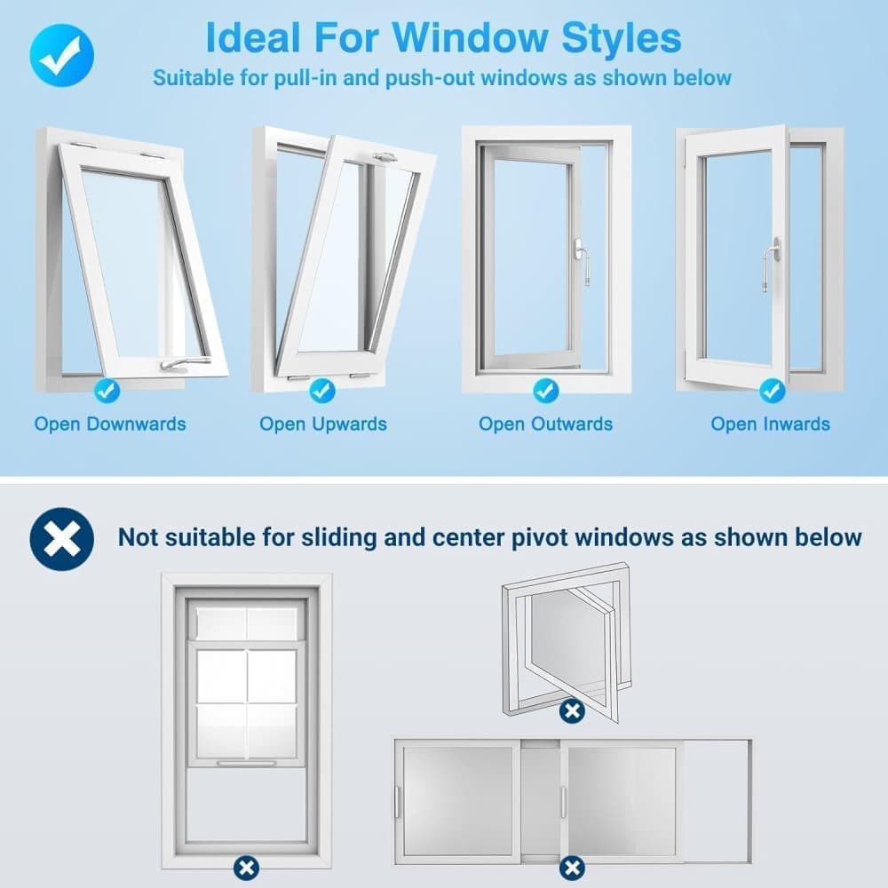 Window Seal Sealing Cloth for Portable AC with Zipper and Tape, Compatible with All Mobile Air Conditioners, 400 x 37cm