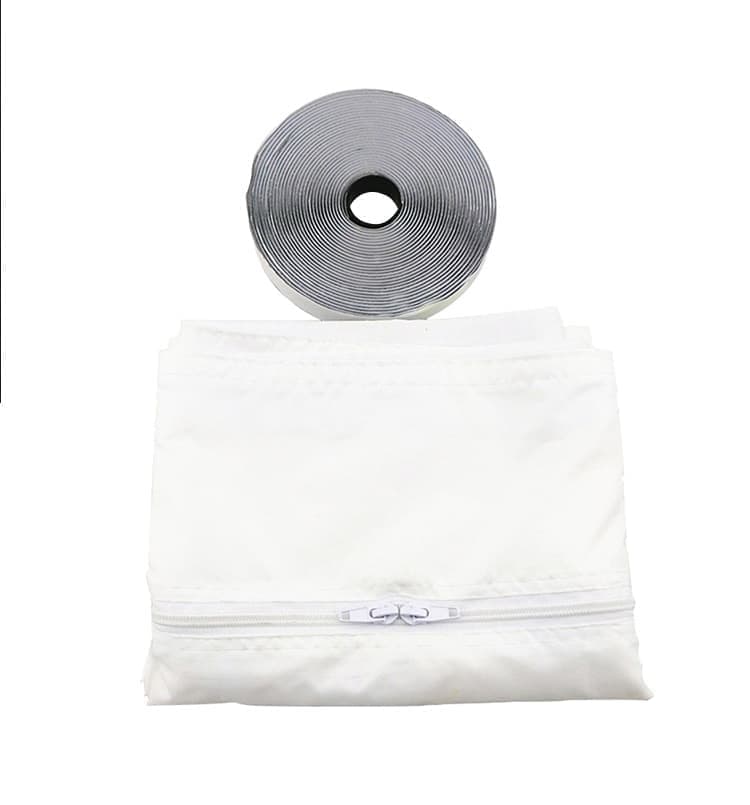 Window Seal Sealing Cloth for Portable AC with Zipper and Tape, Compatible with All Mobile Air Conditioners, 400 x 37cm