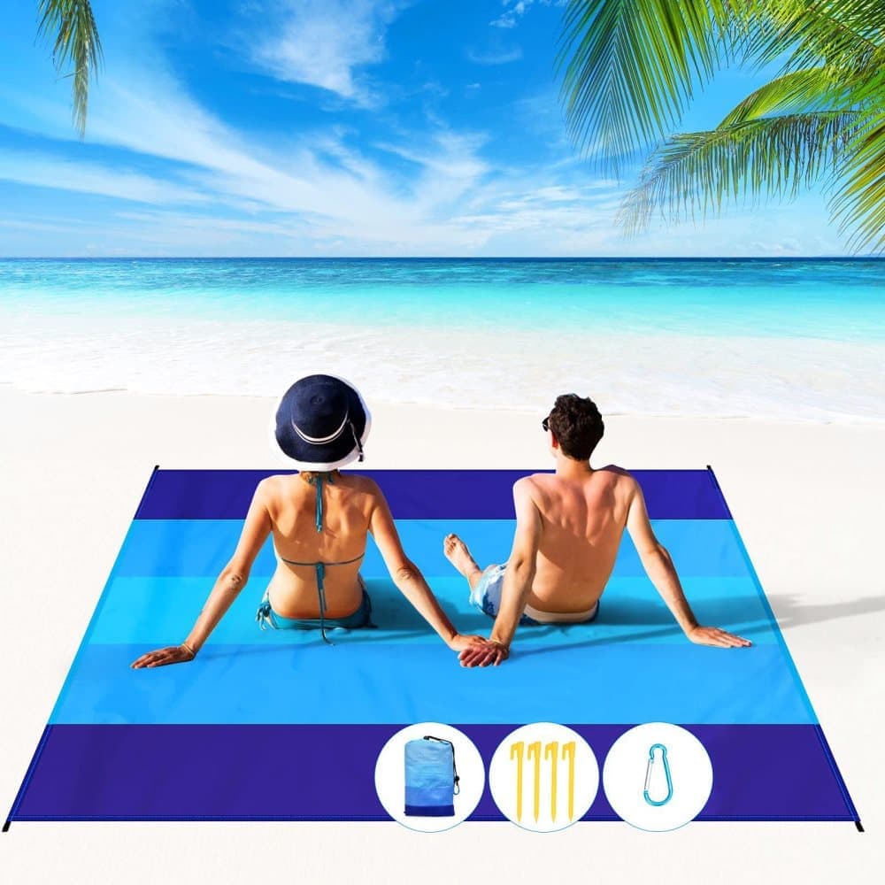 Waterproof Sand-Free Beach Blanket, 210x200 cm, Ultra-Light Portable for Beach Picnics and Camping